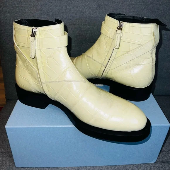 Givenchy Croc Embossed Leather Boot (NWT)!